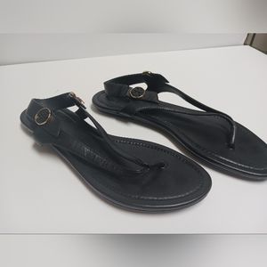 Tory Burch Minnie Sandals Black sz 10